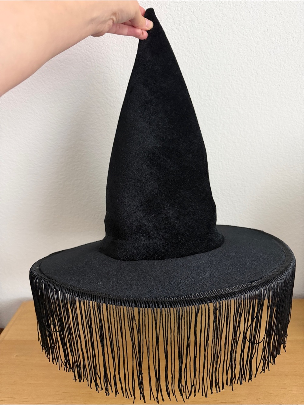 Black Fringe Witch Hat